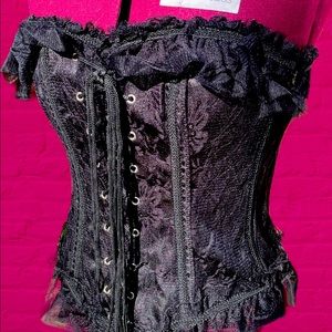 NWOT Black Lace Fashion Corset